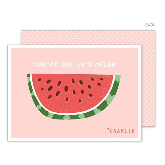 Pink One In a Melon Valentine Exchange Cards